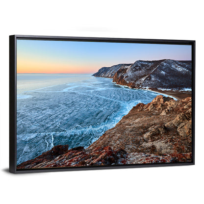 Baikal Icy Bay at Sunrise Wall Art