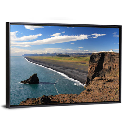 Dyrhólaey Black Sand Beach and Sea Stack Wall Art