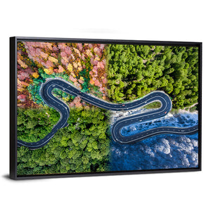 Four Seasons Curved Road Wall Art