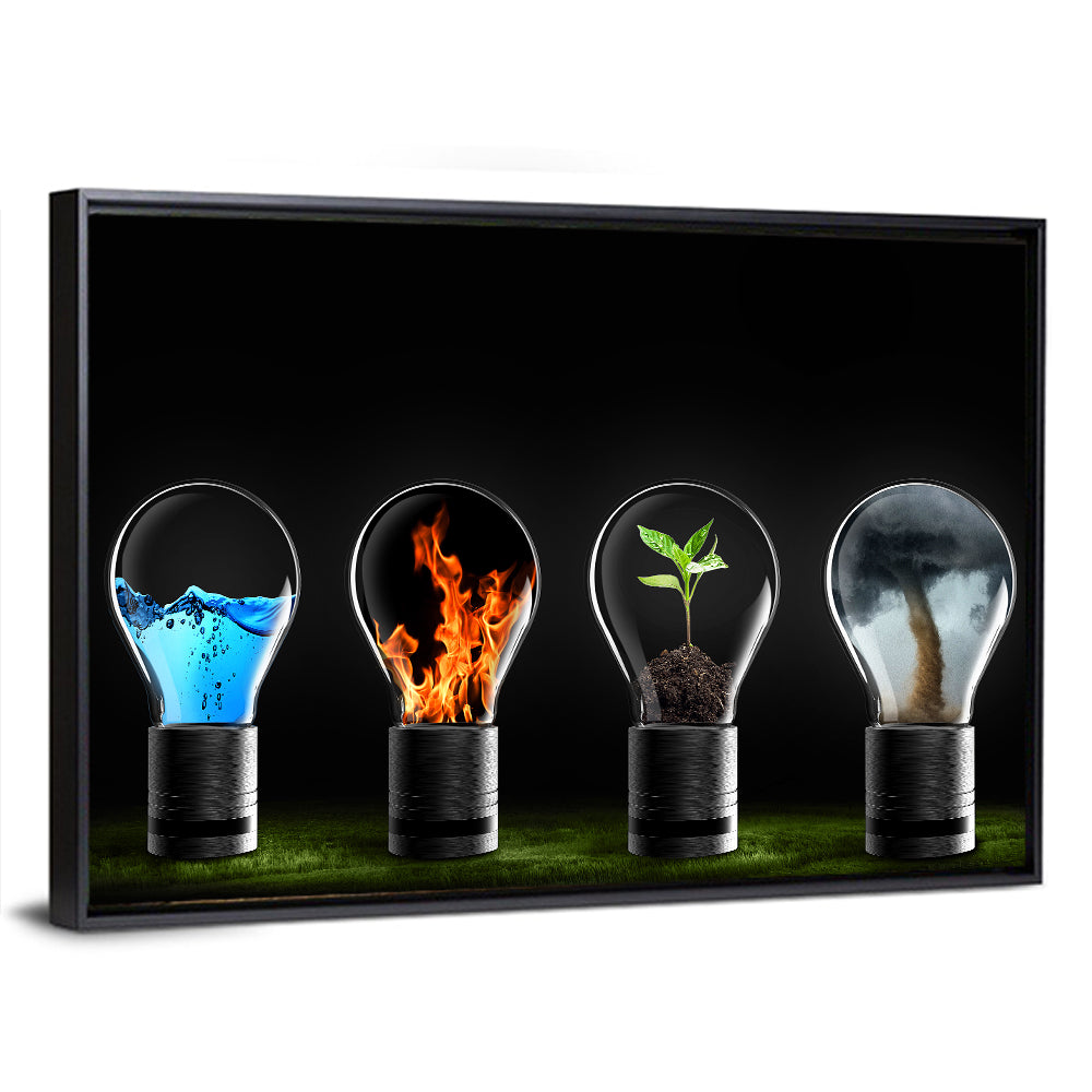 Elemental Light Bulbs Wall Art
