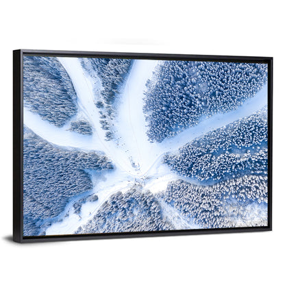 Birds-eye Ski Resort Landscape Wall Art