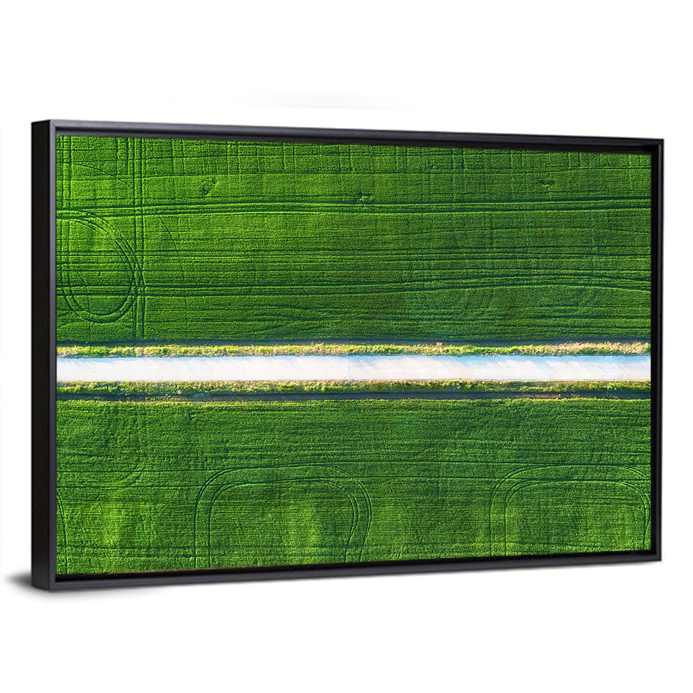 Aerial Irrigation Canal View Wall Art