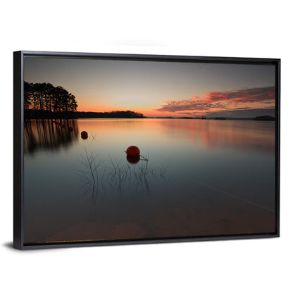 Lake Lanier Buoys at Sunset Wall Art