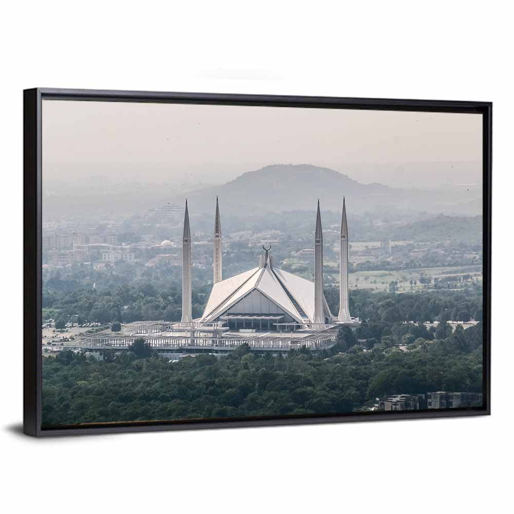 Faisal Mosque Over Margalla Hills Wall Art