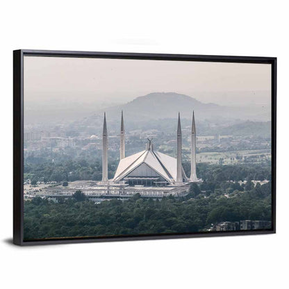 Faisal Mosque Over Margalla Hills Wall Art