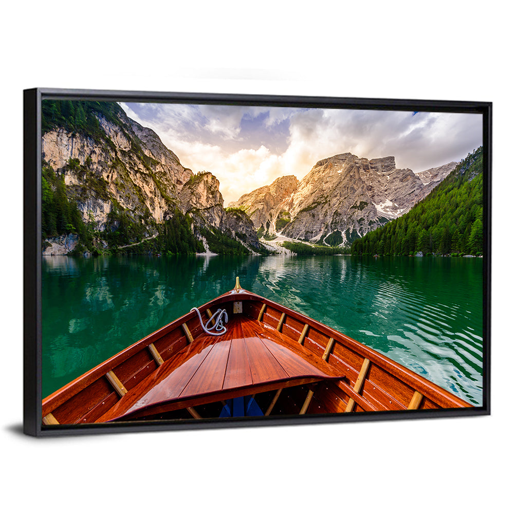 Boat Bow at Lago Di Braies Wall Art