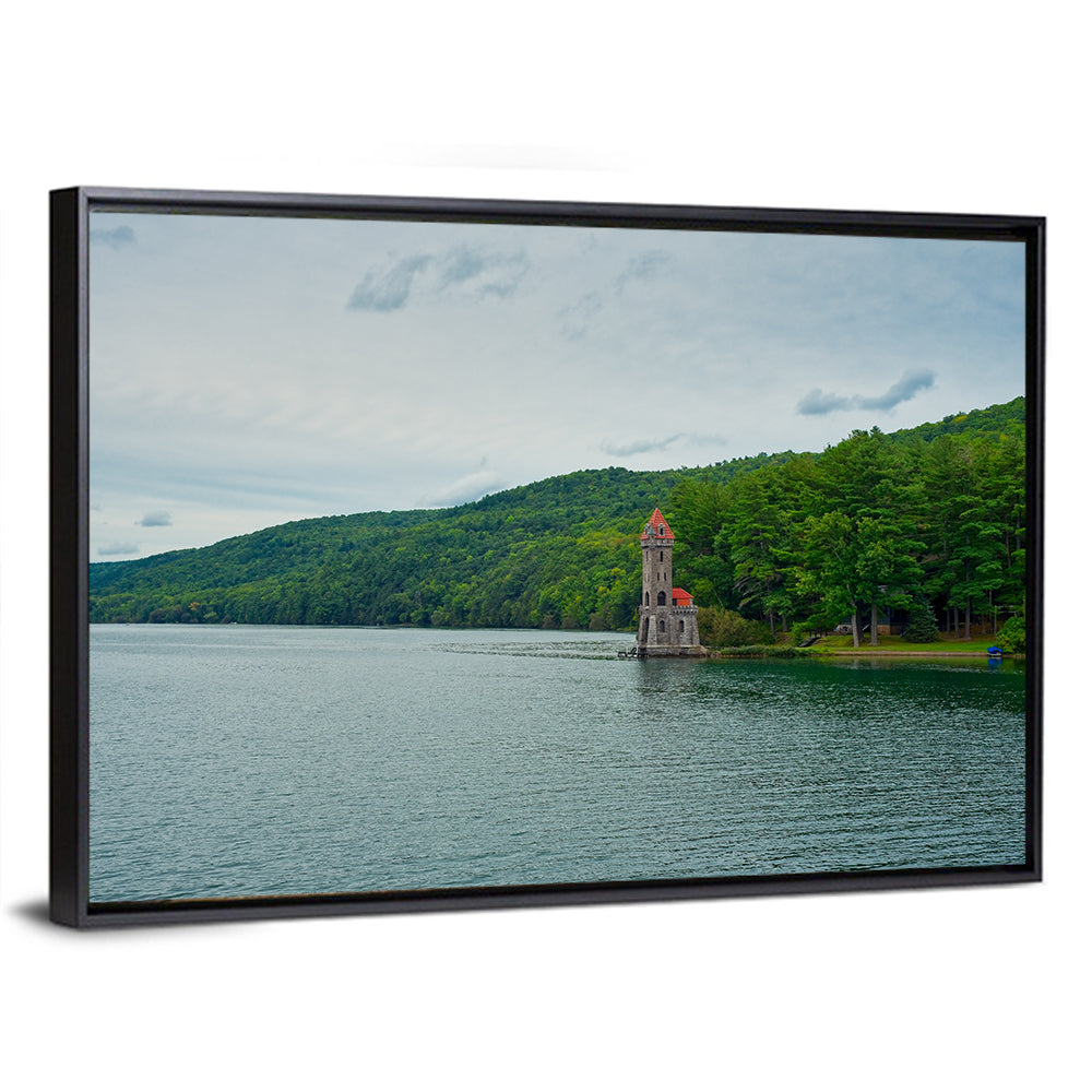 Otsego Lake View with Stone Tower Wall Art