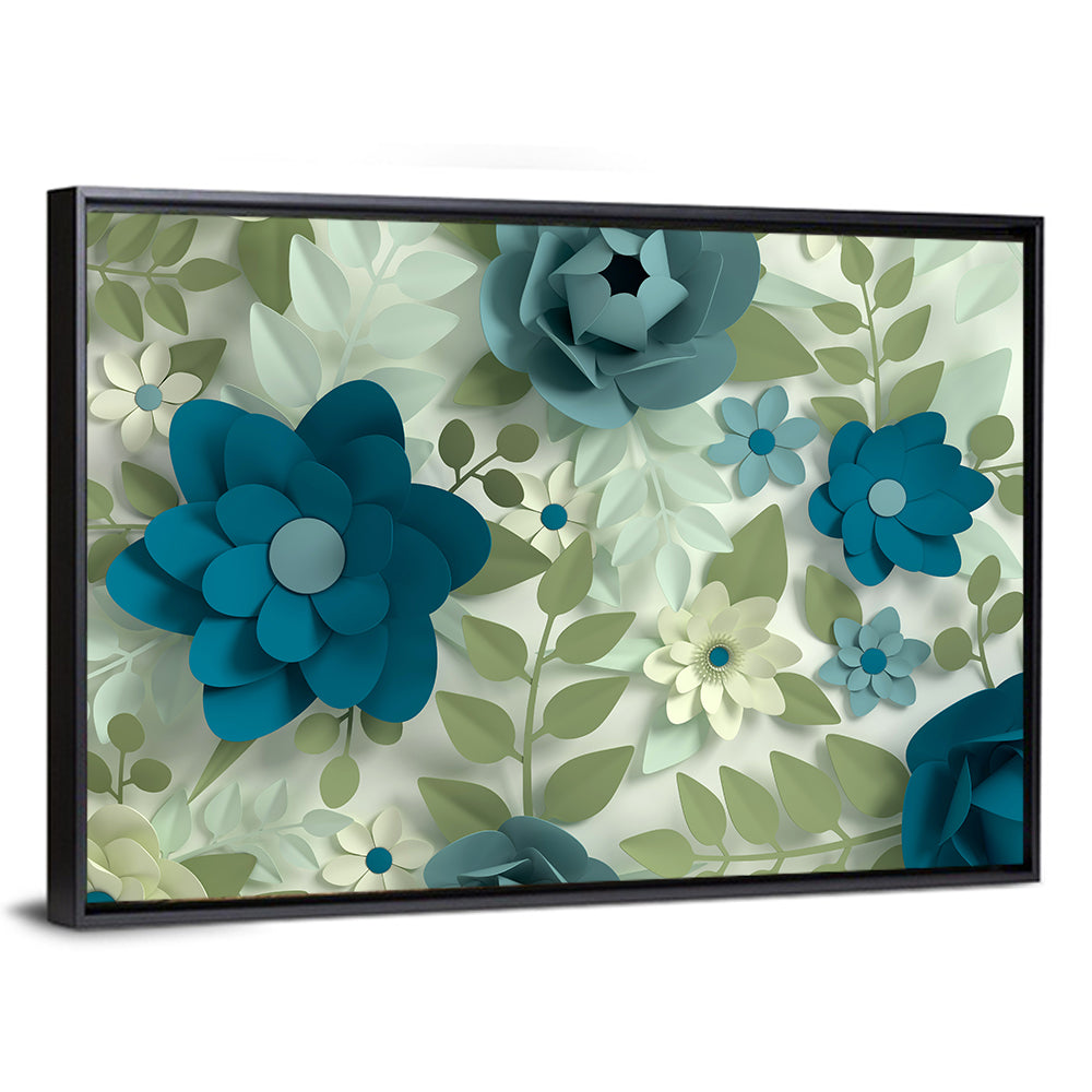 Layered Pastel Paper Flowers Wall Art