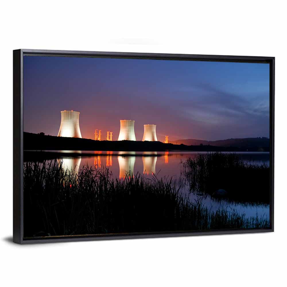 Illuminated Nuclear Cooling Towers Wall Art