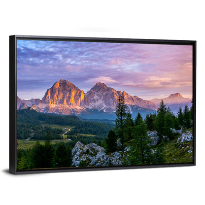 Cortina Dolomites Golden Hour Wall Art