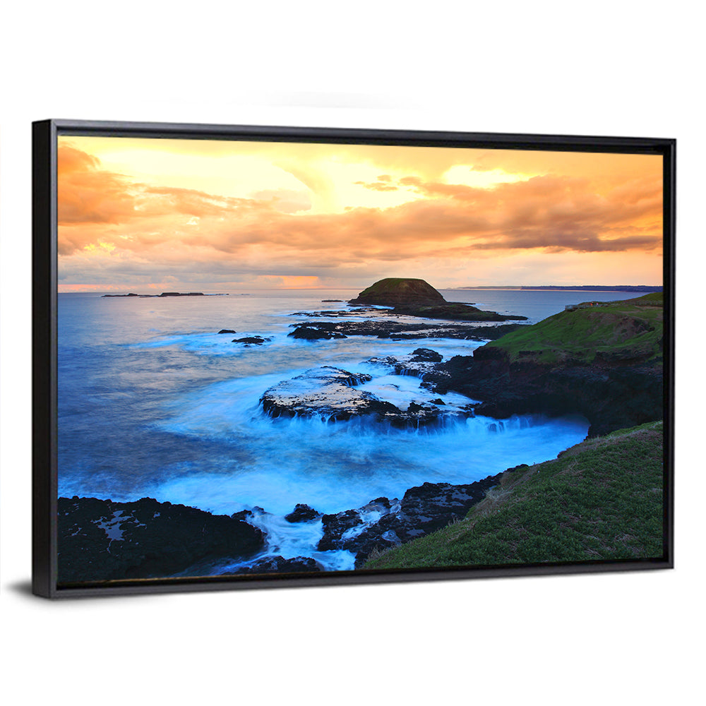 Phillip Island Cliffs at Sunset Wall Art