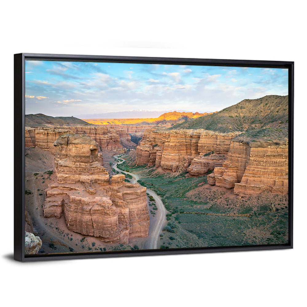 Charyn Canyon at Golden Hour Wall Art