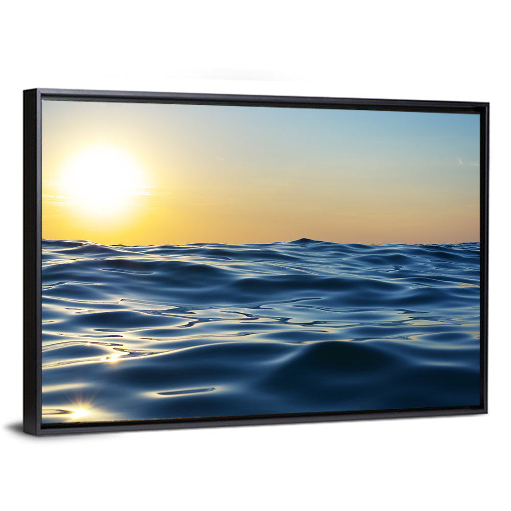Sunset Over Calm Waves Wall Art
