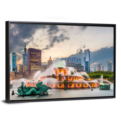 Buckingham Fountain and Chicago Skyline Wall Art