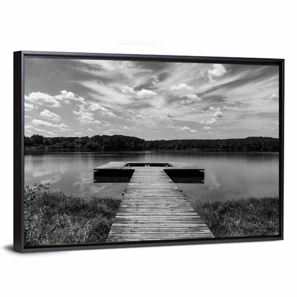 Wooden Dock at Lake Acworth Wall Art