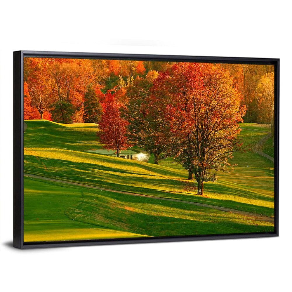 Golden Hour Golf Course Wall Art