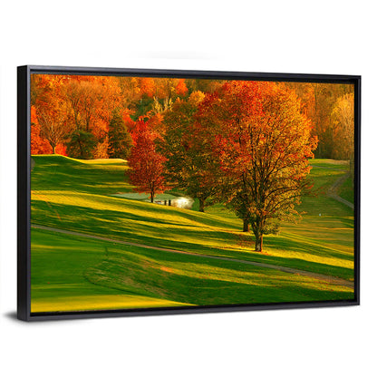 Golden Hour Golf Course Wall Art