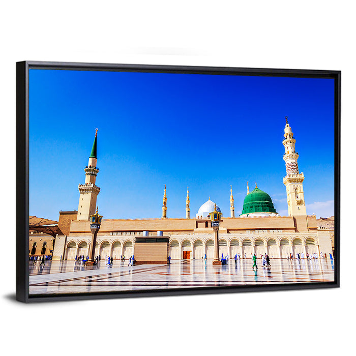 Al-masjid An-nabawi, Medina Wall Art as a framed canvas