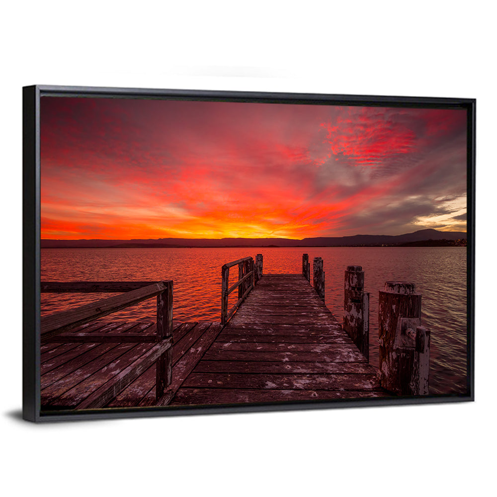 Lake Illawarra Jetty Sunset Wall Art