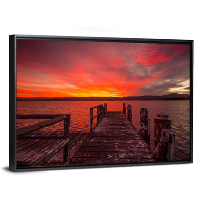 Lake Illawarra Jetty Sunset Wall Art