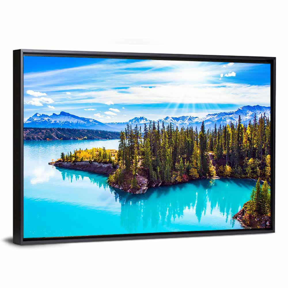 Abraham Lake Peninsula View Wall Art
