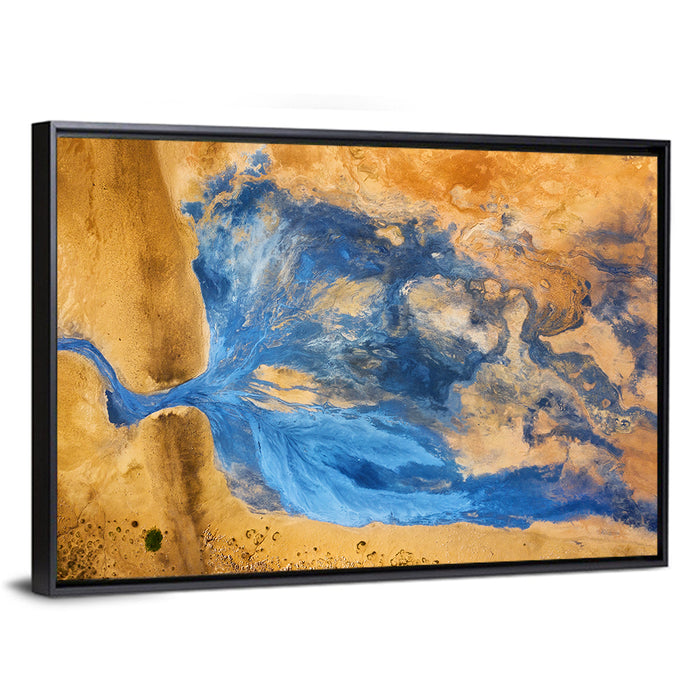 Geysers Valley Aerial View Wall Art as a framed canvas
