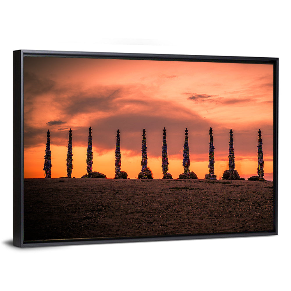 Shaman Pillars at Dusk Wall Art