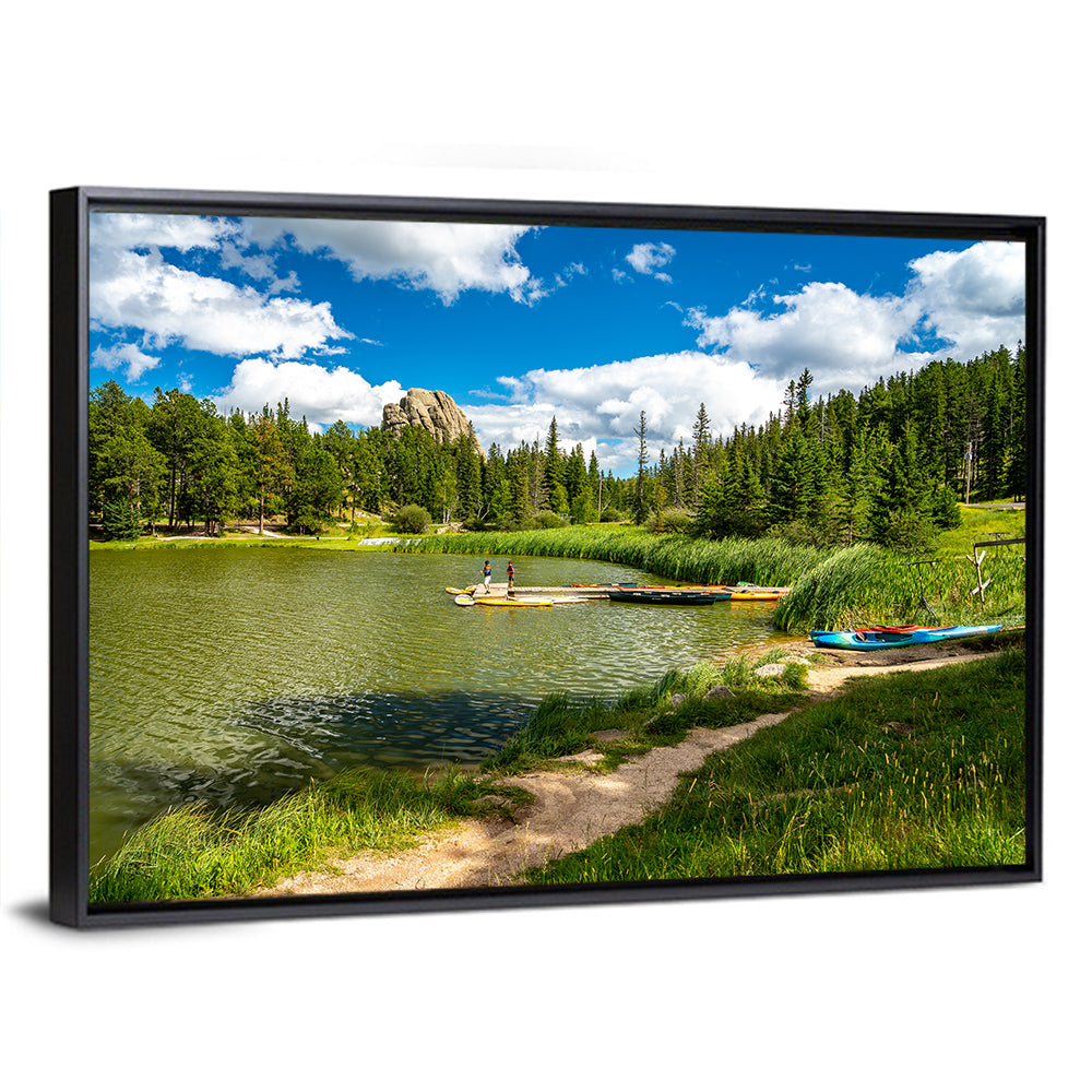 Sylvan Lake Dockside Scene Wall Art