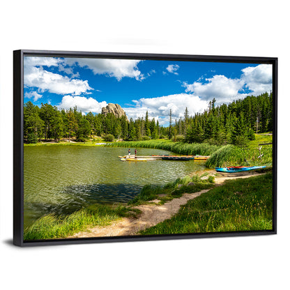 Sylvan Lake Dockside Scene Wall Art