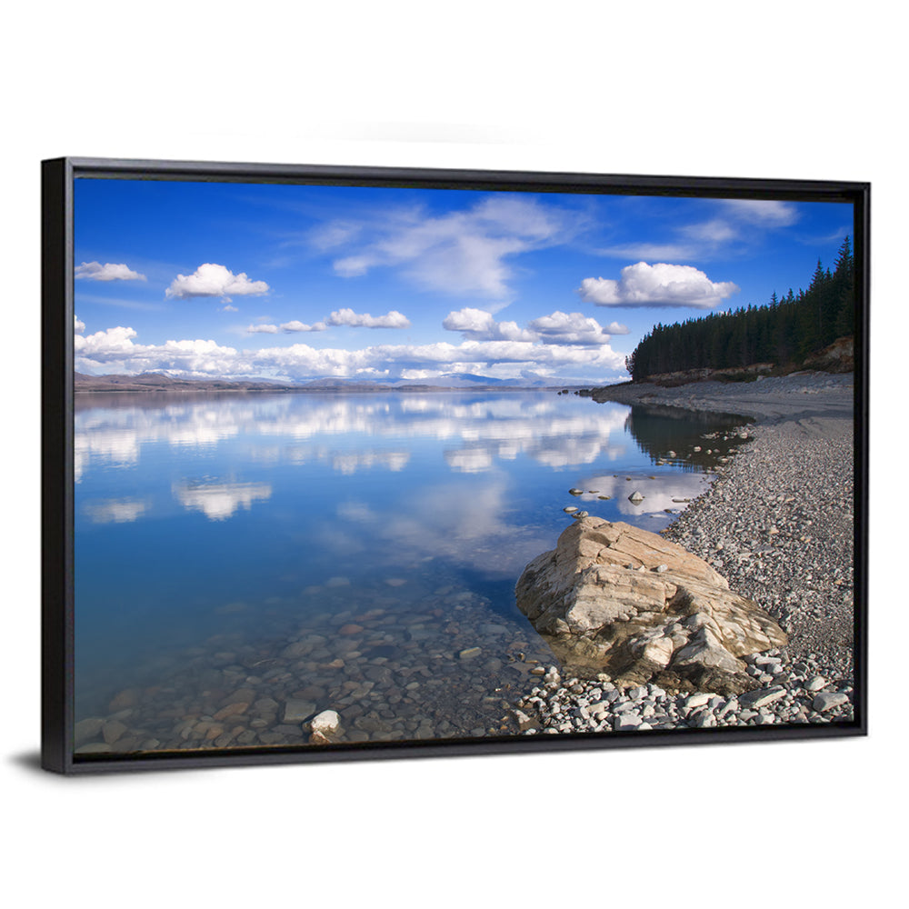 Pukaki Pebbled Shoreline Wall Art