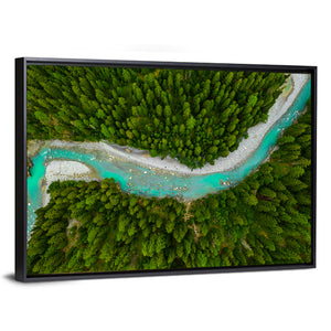 Inn River & Forest Aerial Wall Art