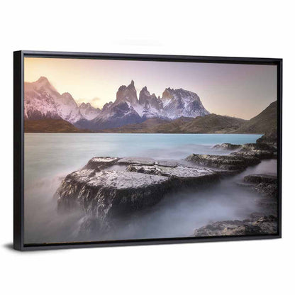 Cuernos Peaks Over Pehoe Lake Wall Art