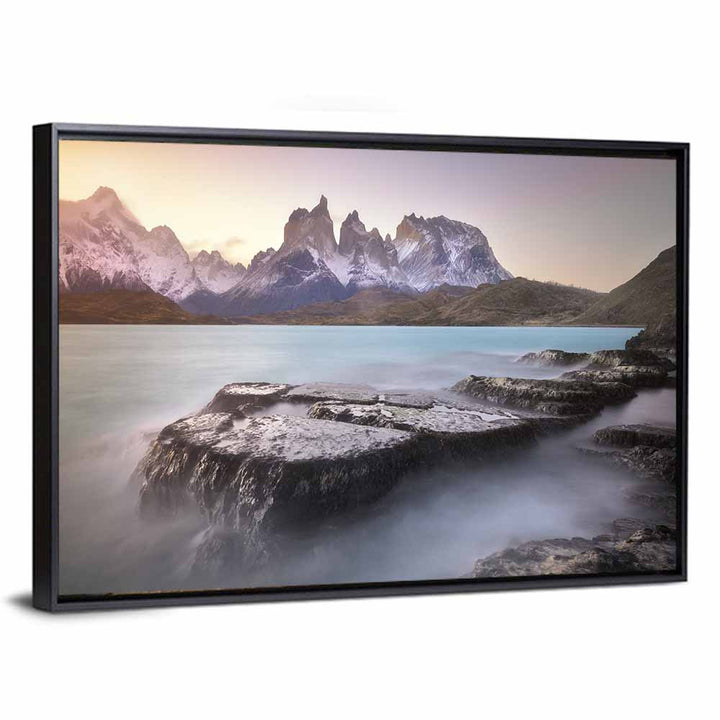 Cuernos Peaks Over Pehoe Lake Wall Art