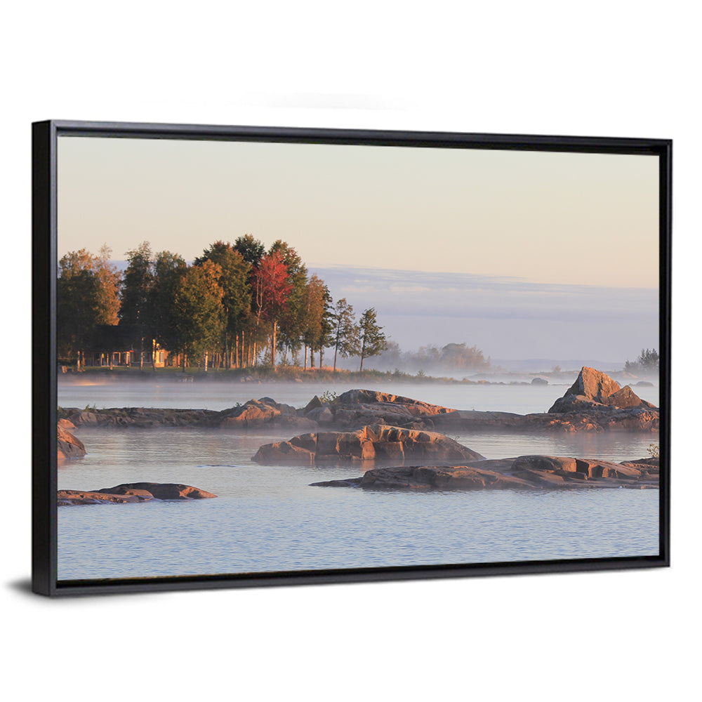 Lake Vanern Misty Shoreline Wall Art