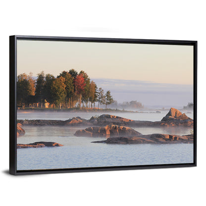 Lake Vanern Misty Shoreline Wall Art