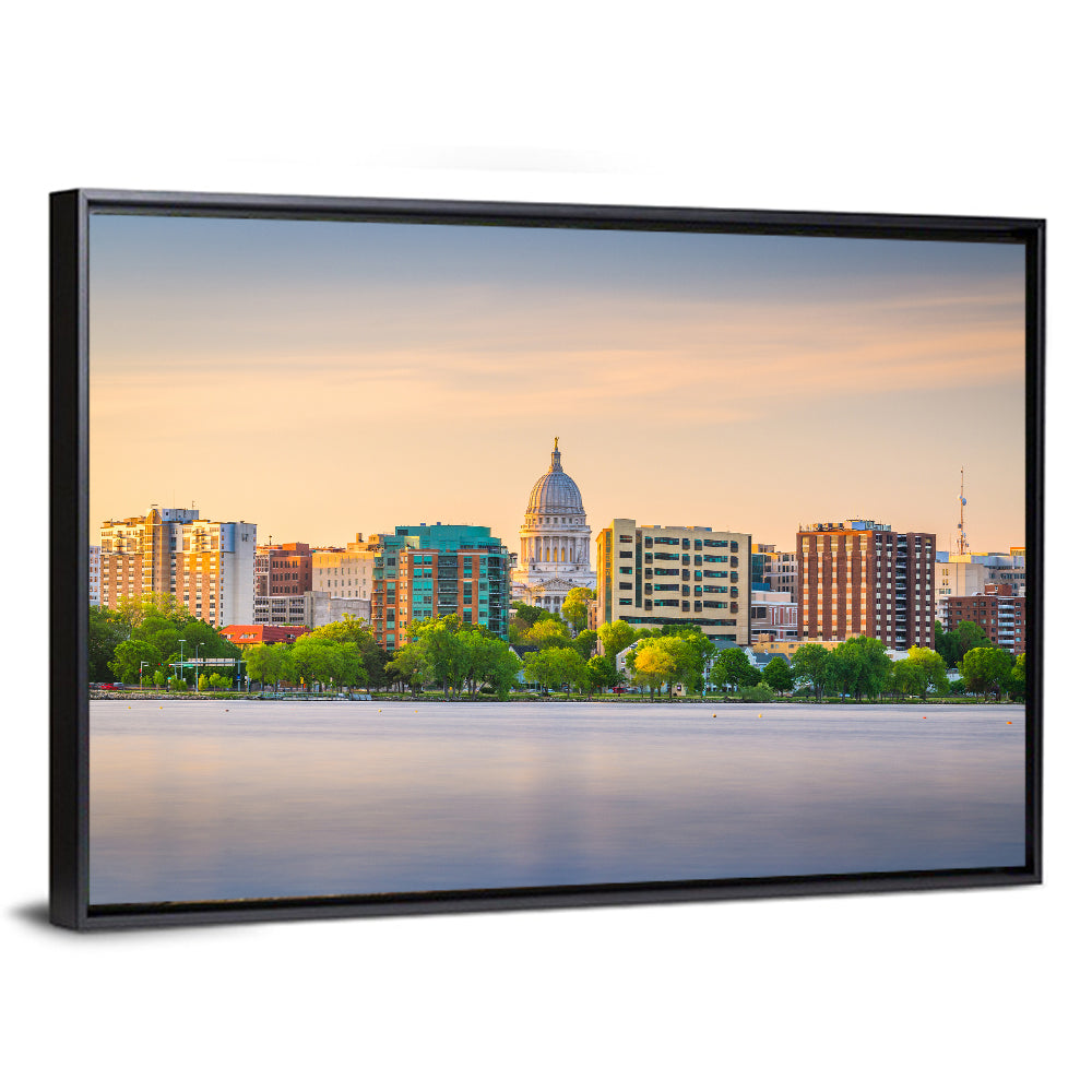 Madison Skyline at Lake Monona Wall Art