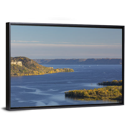 Mississippi River Autumn Panorama Wall Art