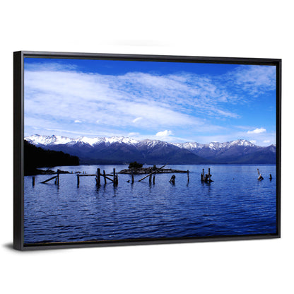 Nahuel Huapi Lake with Wooden Pilings Wall Art