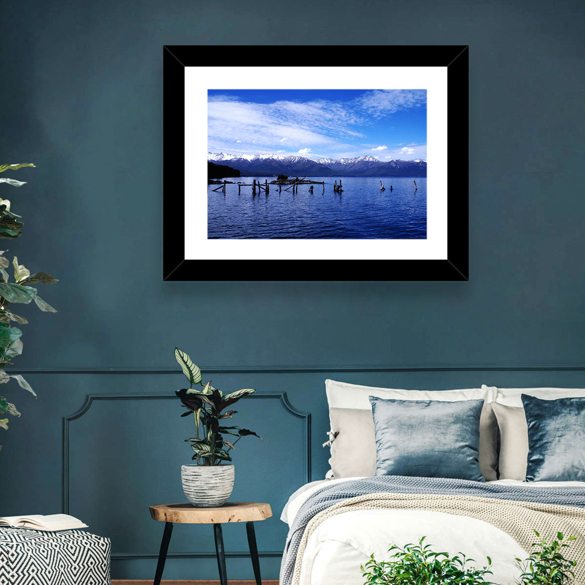Nahuel Huapi Lake with Wooden Pilings Wall Art