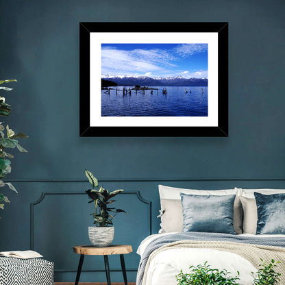 Nahuel Huapi Lake with Wooden Pilings Wall Art