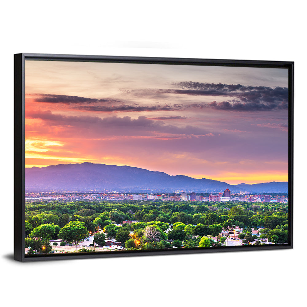 Albuquerque Skyline at Dusk Wall Art