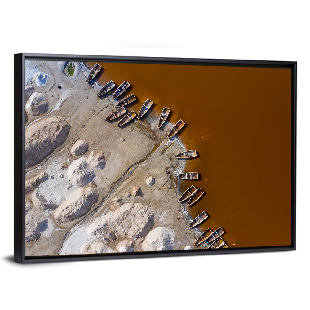 Salt Piles at Lake Retba Wall Art