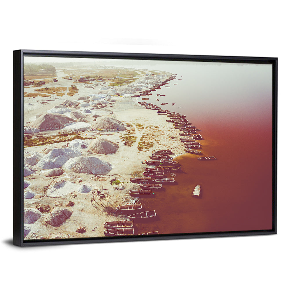 Lake Retba Shoreline Aerial Wall Art