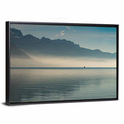 Lake Annecy Misty Mountains Wall Art
