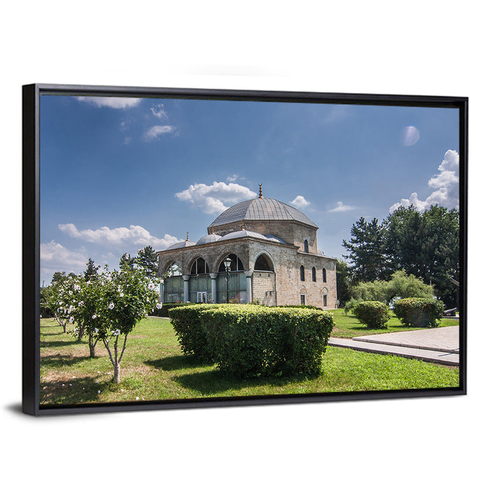 Sunlit Old Mosque in Izmail Wall Art as a framed canvas