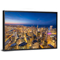 Aerial Chicago Nightscape Wall Art