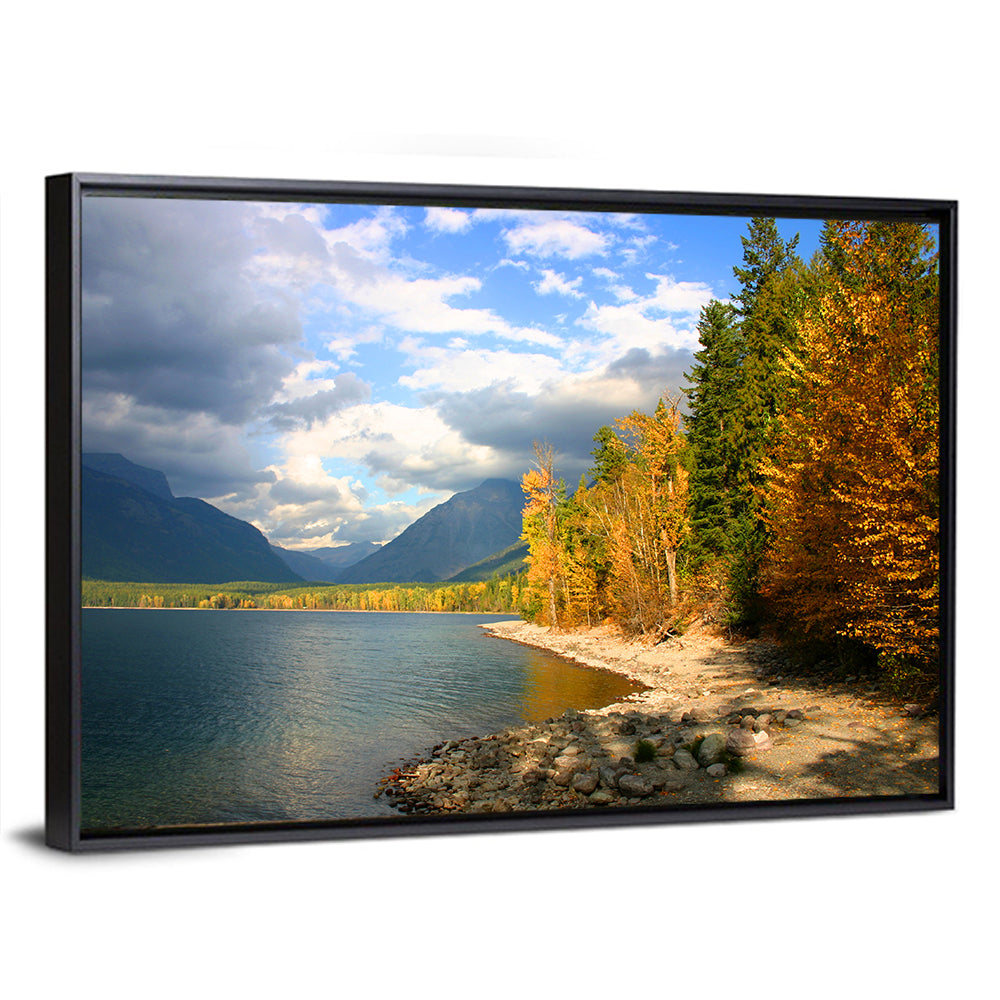 Lake Mcdonald Autumn Shoreline Wall Art