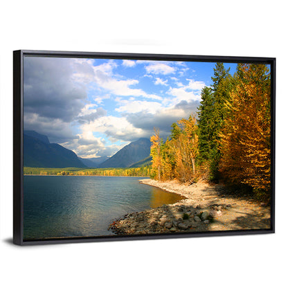 Lake Mcdonald Autumn Shoreline Wall Art
