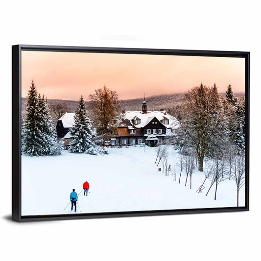 Samalova Cottage Winter Scene Wall Art