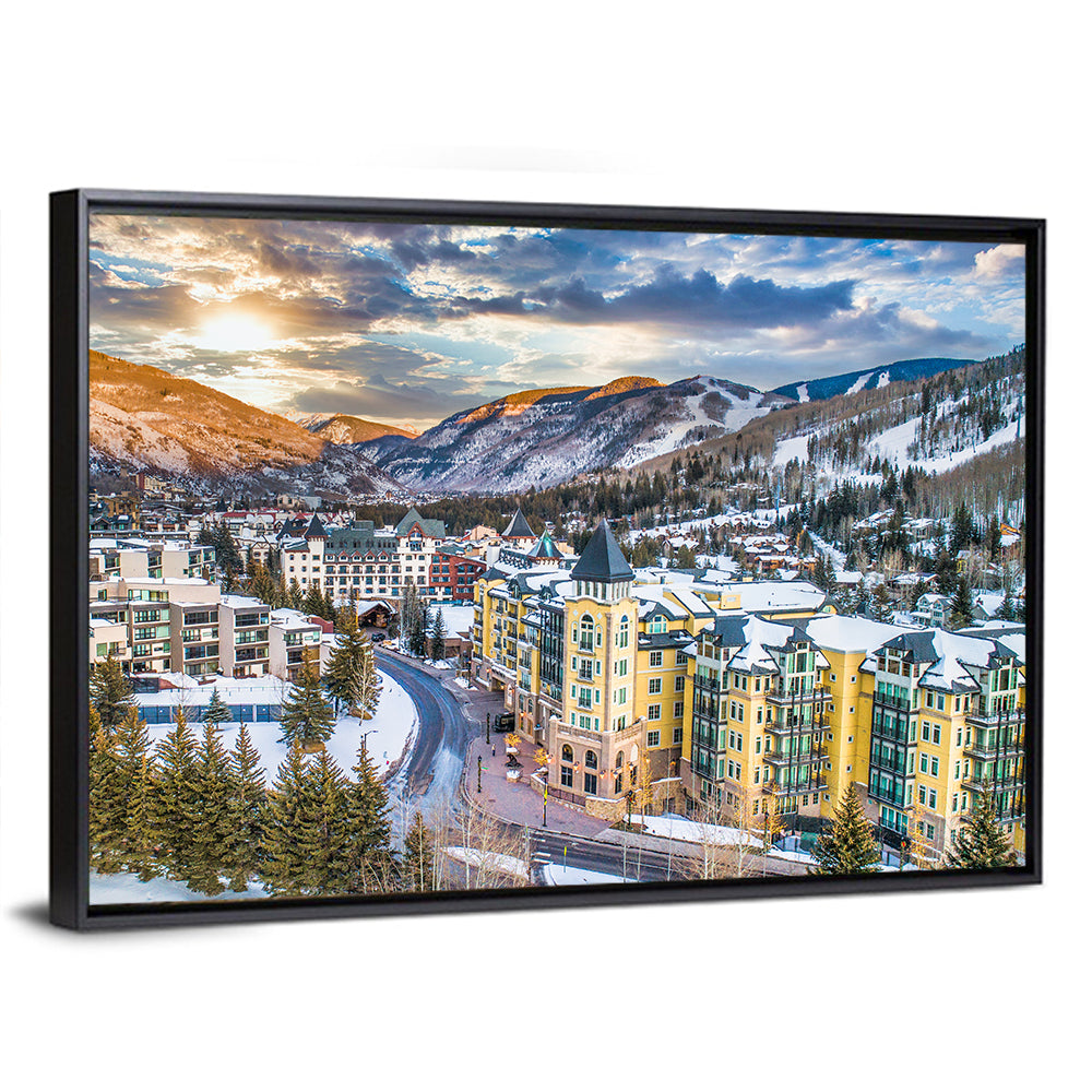 Vail Village Skyline Wall Art